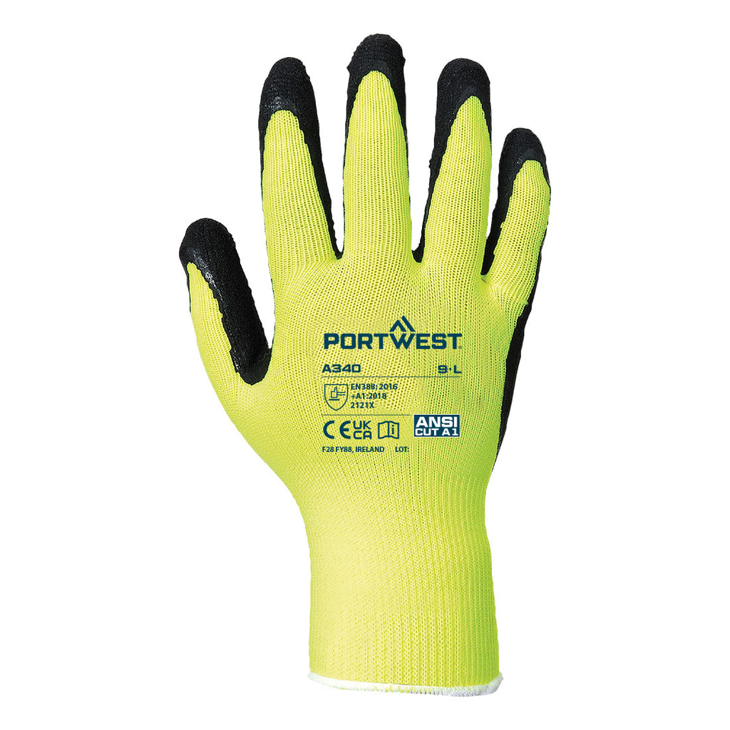 A340 - Hi-Vis Grip Glove - Latex