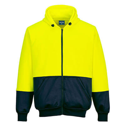 B327 - Hi-Vis Contrast Zipped Class D Hoodie