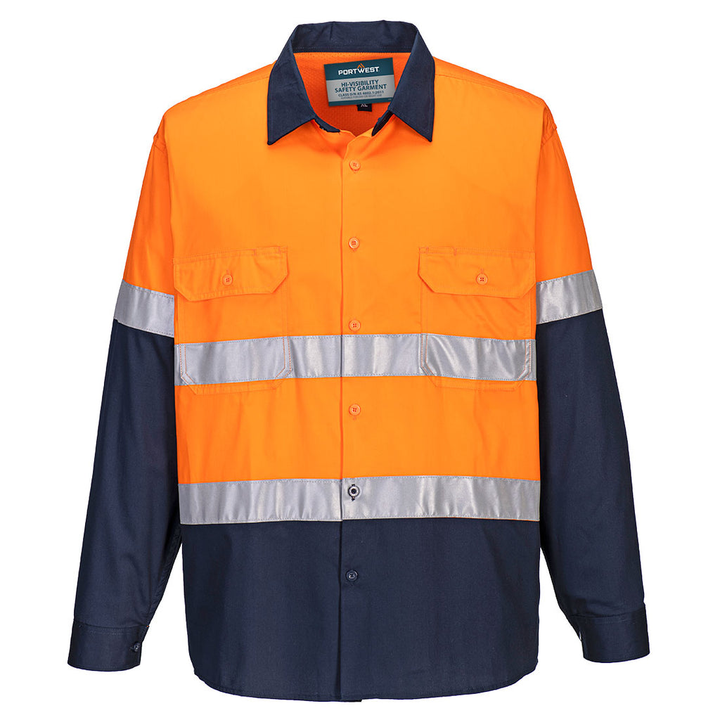 MA801 - Hobart Hi-Vis Lightweight Contrast Shirt L/S