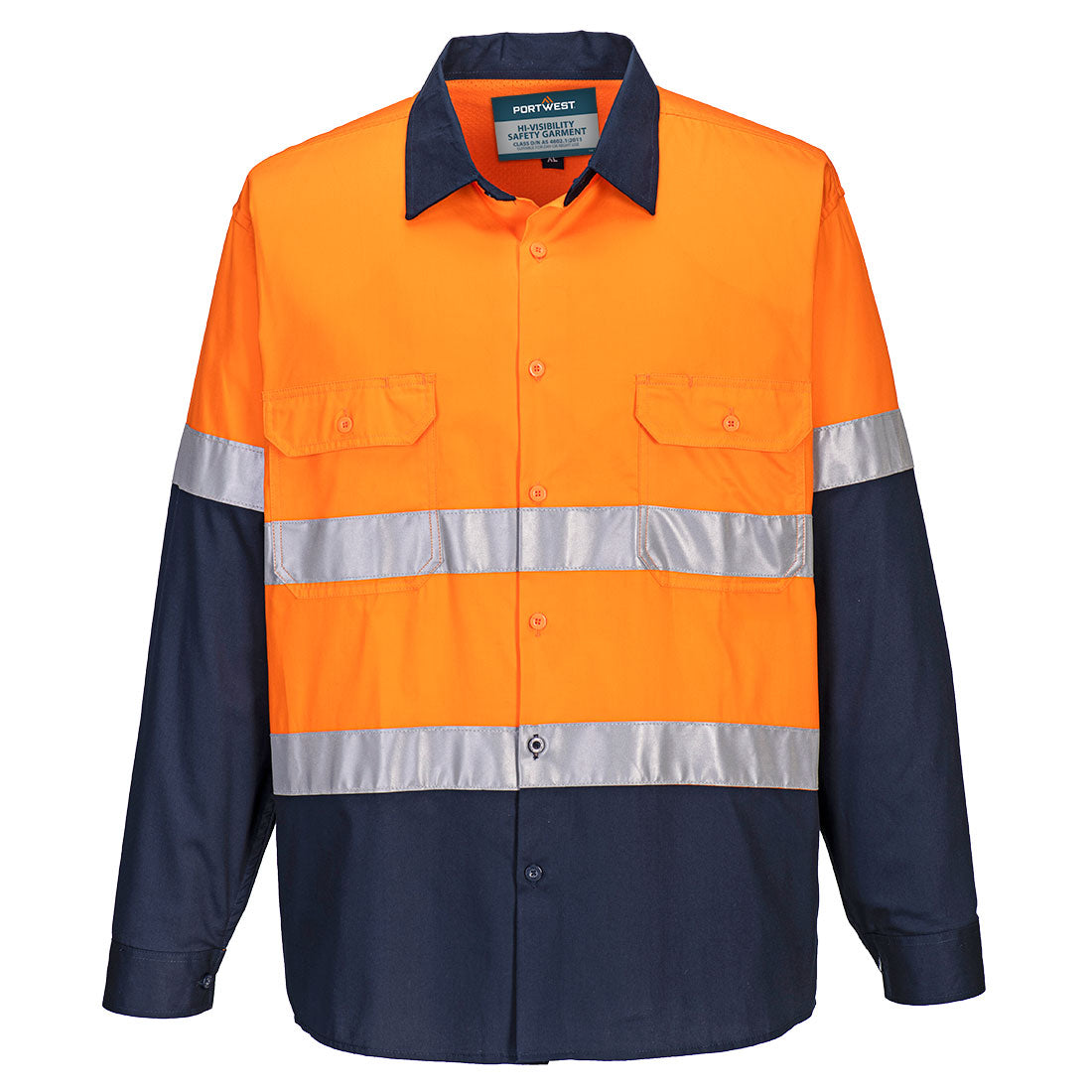 MA801 - Hobart Hi-Vis Lightweight Contrast Shirt L/S