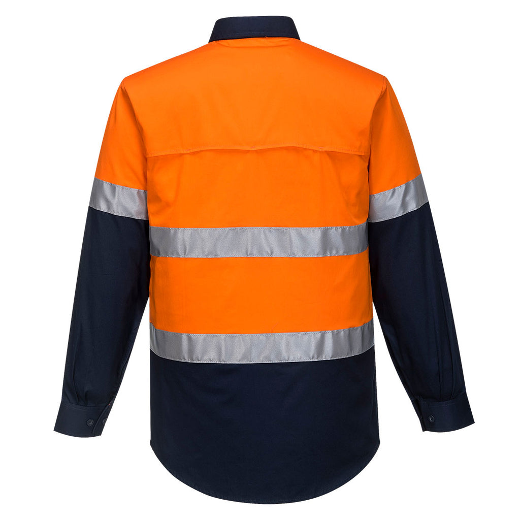 MA801 - Hobart Hi-Vis Lightweight Contrast Shirt L/S