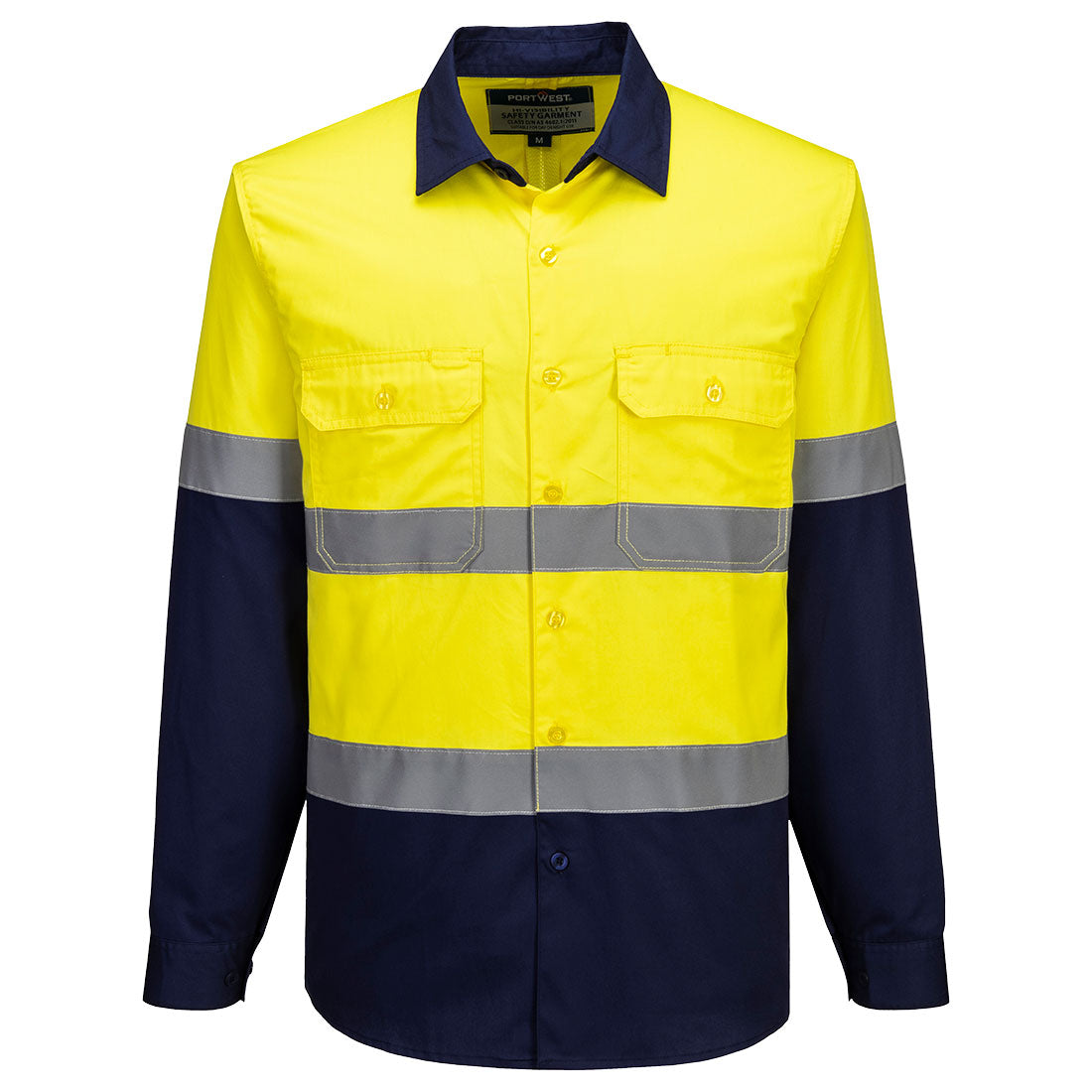 MA803 - Industrial Hi-Vis Lightweight Contrast Shirt L/S