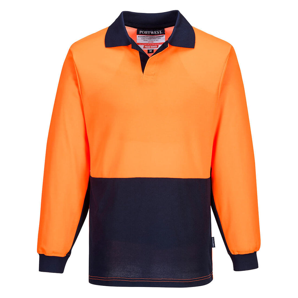 MF213 - Hi-Vis Cotton Comfort Contrast Class D Polo Shirt L/S