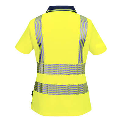 ML210 - Hi-Vis Womens Cotton Comfort Contrast Polo Shirt S/S