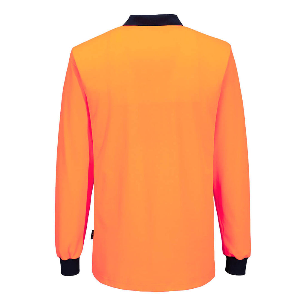 MP414 - Hi-Vis Cotton Comfort Contrast Class D Polo Shirt L/S