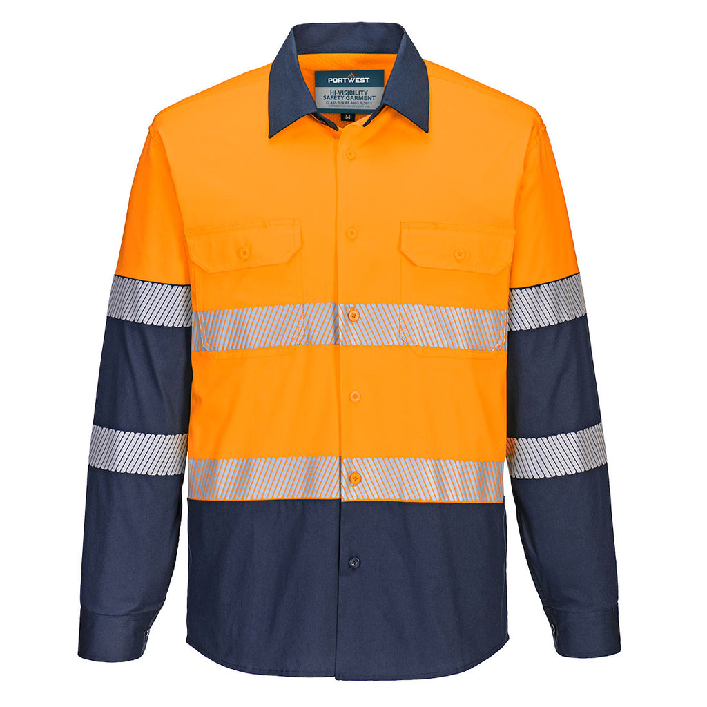MS105 - Hi-Vis Stretch Contrast Shirt L/S