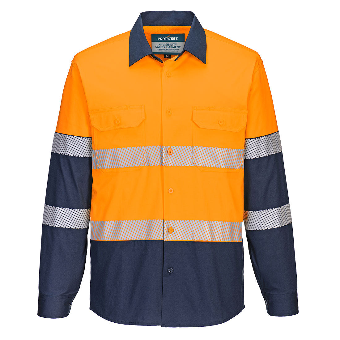MS105 - Hi-Vis Stretch Contrast Shirt L/S