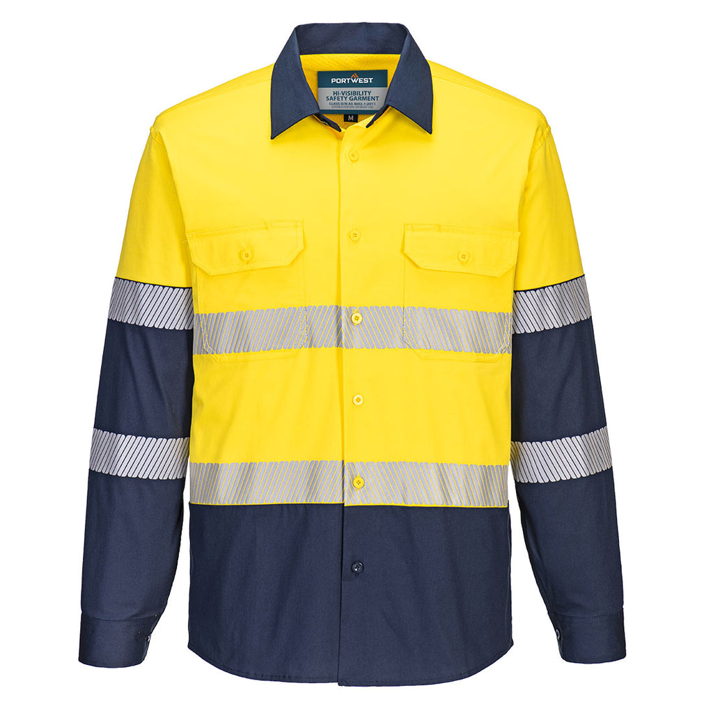 MS105 - Hi-Vis Stretch Contrast Shirt L/S