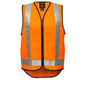 MV188 - Hi-Vis X Back Zipped Vest Orange