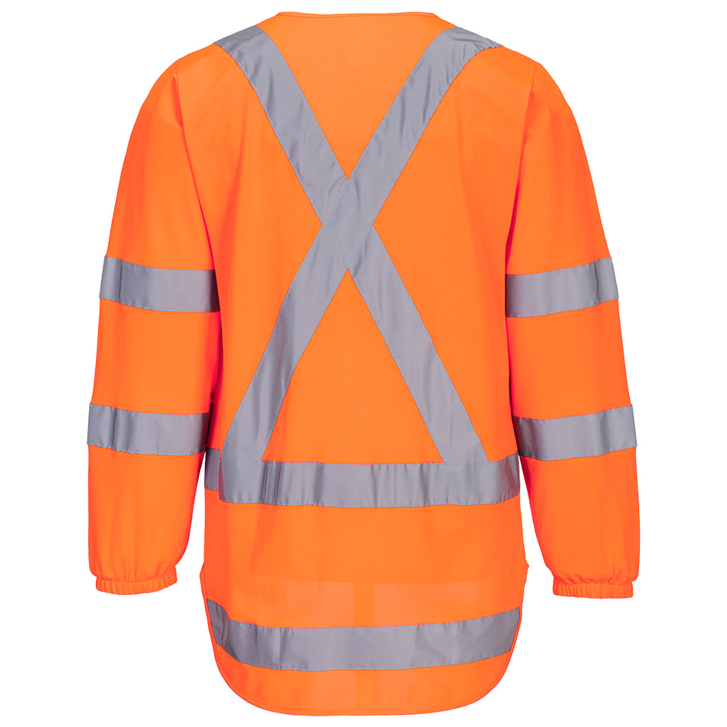 TM309 - TTMC-W17 Hi-Vis X Back Zipped Vest L/S