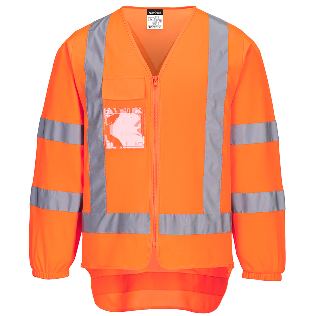 TM309 - TTMC-W17 Hi-Vis X Back Zipped Vest L/S